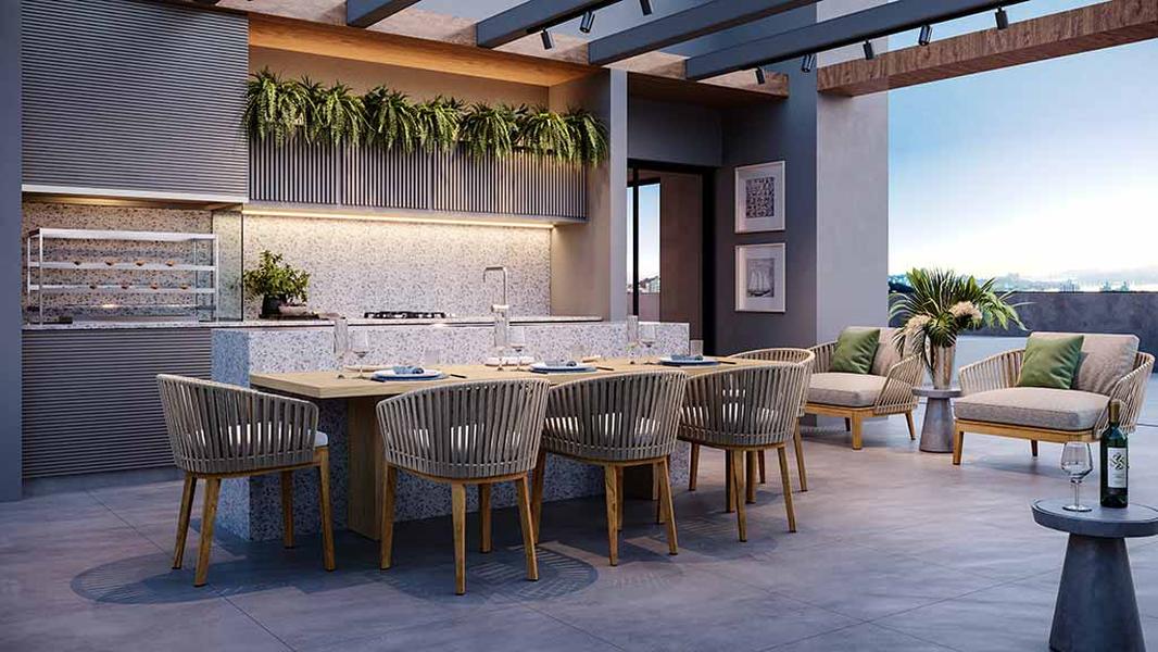 Studio com garagem próxima a orla gastronômica de Coqueiros.